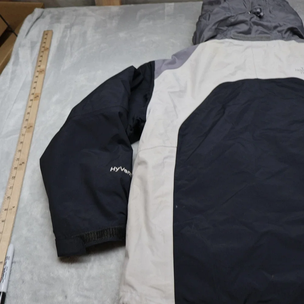 North Face Jacket Mens Small Grey‎ HyVent Weather Resistant Removable Liner 3in1